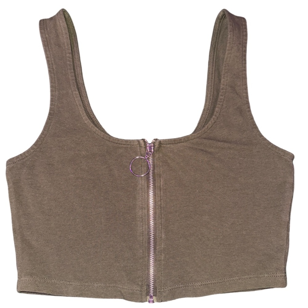 2/$7 Zip up crop top